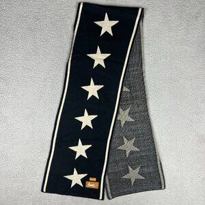 Sneeze Magazine Scarf Black Gold Star Supreme Rare Limited 68" x 11" Unisex